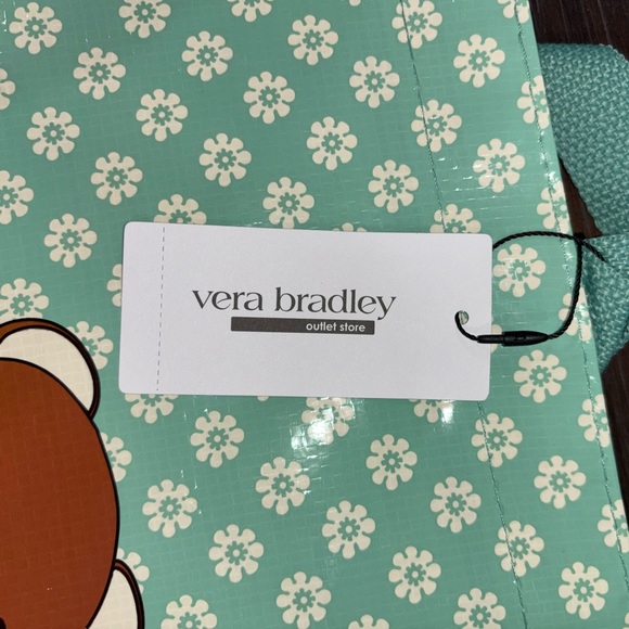 NWT VERA BRADLEY Reusable Market Tote in Toasty Teddies - Picture 4 of 4